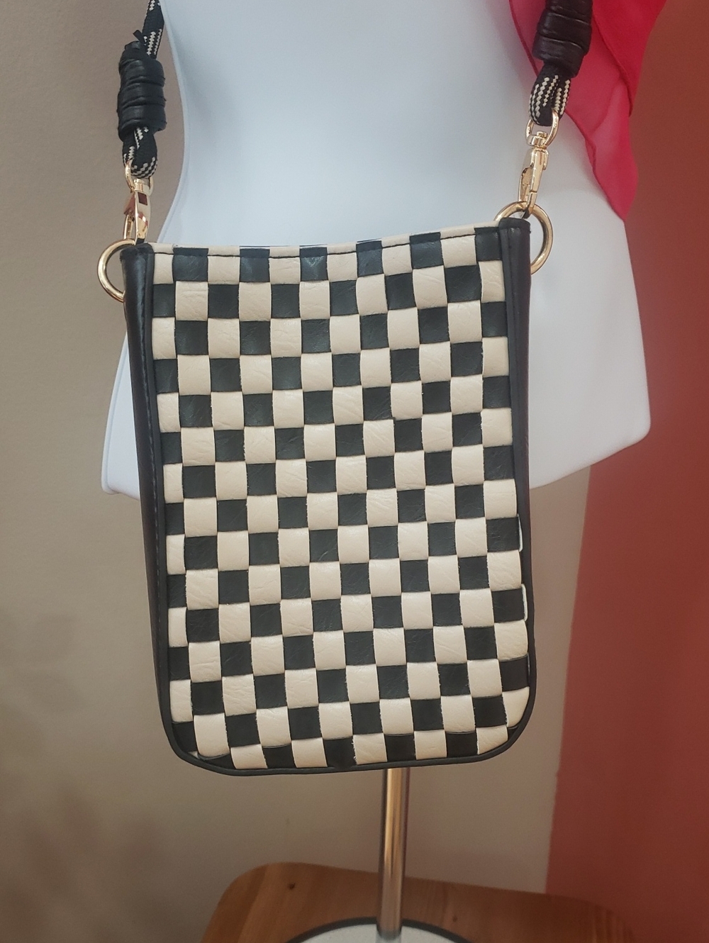 Universal Thread, Black & White Checkered Crossbody Bag - Women